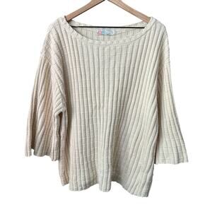 Free People Beach Oversized Chunky Knit Short Sleeve Sweater Large NWT